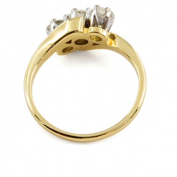 18ct gold diamond 0.50cts 3 stone Ring size K